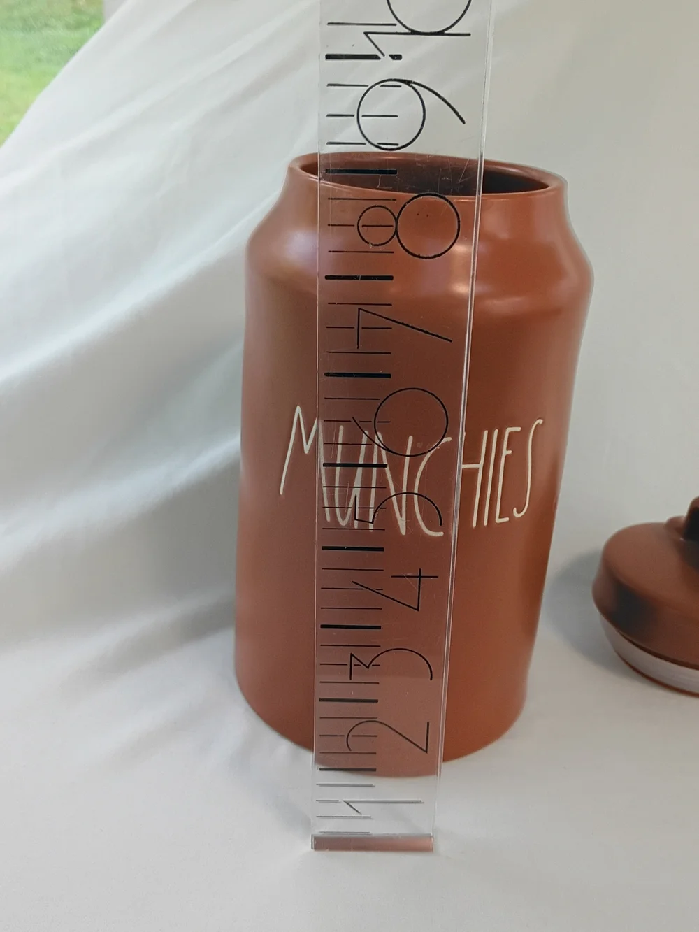 Rae Dunn MUNCHIES Canister Jar Orange Ceramic With Lid 213 Storage Farmhouse
